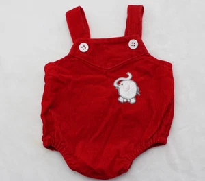Vintage 1980s Cabbage Patch Kids Doll Red Corduroy Elephant Romper One-piece - Picture 1 of 3