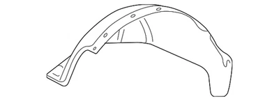 Protector de panel de guardabarros delantero genuino GM 01-07 Chevrolet GMC 15132711 Foto 1 de 2