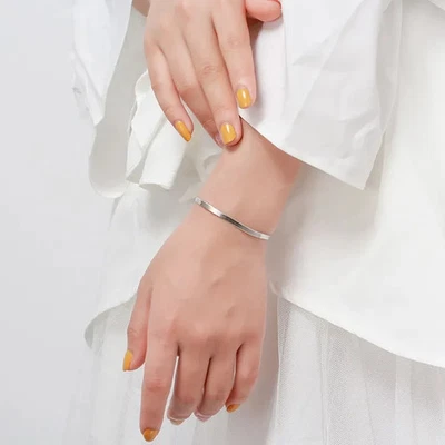 S925 серебро плоский змея кости браслет унисекс Trend цепочка подарок - Изображение 1 из 3