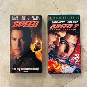 Speed 1 & 2 VHS set - Keanu Reeves - Sandra Bullock - Picture 1 of 2