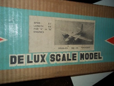 KIT DE AVIÓN MODELO DELUX LÍNEA DE CONTROL VINTAGE DOUGLAS RB-26 INVADER DE JAPÓN Foto 1 de 4