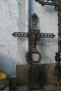 Wegkreuz Maria Grabstein Gusseisen Volkskunst  - Bild 1 von 9