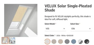Velux Skylight Shade C06 White Light Filtering - Brand New unopened - Picture 1 of 3