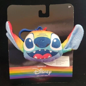 Disney Rainbow Collection Stitch Plüsch Rucksack Schlüsselanhänger Clip Neu mit Etikett - Bild 1 von 2