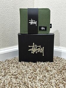 NEW Stussy Canvas Wallet Green Check