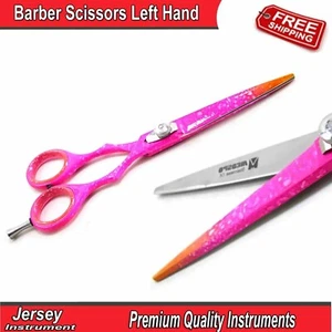 Professional Pink Barber Left Hand Hair Cutting Hairdressing Salon Scissors CE - Afbeelding 1 van 4