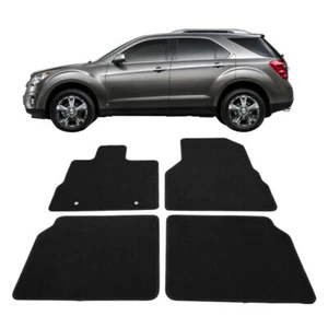 4 Pc Custom Fit Black Front & Rear Carpets Floor Mats For 10-17 Chevy Equinox - Picture 1 of 7