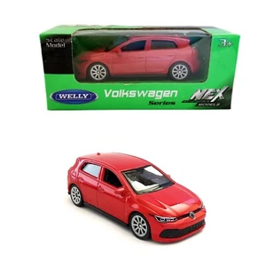 Welly 1/60 Volkswagen Golf 8 Red Voiture Miniature 1/64 VW VIII - Imagen 1 de 4