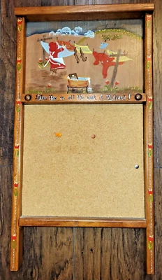 Handmade Country Cork Message Board "Bless Thee in all theWork of My Hand" 13X24 - Image 1 of 4