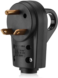 30AMP RV Male Plug with Easy Unplug Design, ETL Certified - Picture 1 of 5