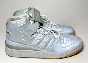 New Adidas Ivy Park Mid Icy Park Silver Metallic Leather GW2858 Size 13 - Picture 1 of 9