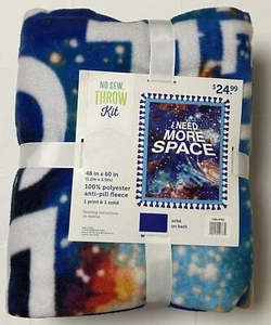 I Need More Space - 100% Polyester Anti-Pill Fleece - No Sew Throw Kit - 5+ - Picture 1 of 3