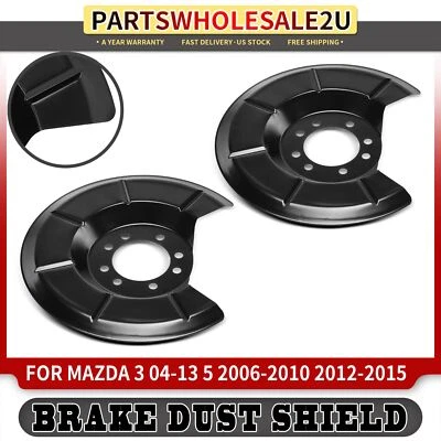 2x Rear LH & RH Brake Dust Shield for Mazda 3 2004-2013 5 2006-2010 2012-2015 - Image 1 of 4