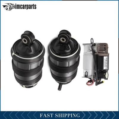 2 resortes neumáticos y compresores de suspensión neumática trasera para Mercedes-Benz Clase E/CLS W211 Foto 1 de 4