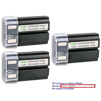 Batería de repuesto Kastar para cámara Nikon EN-EL1 ENEL1 y Nikon Cooipix 5400 Foto 1 de 3