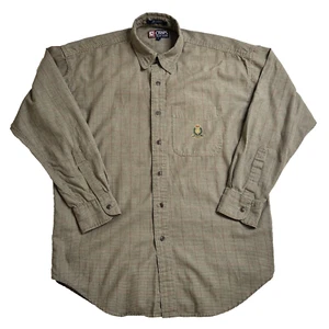 Chaps Ralph Lauren Mens Long Sleeve Button Down Shirt Medium M Green Red Plaid - Picture 1 of 6