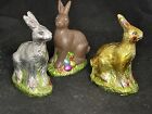 Realistic, EASTER EGG Chocolate Silver, Gold Wrap  Statue Price Per1
