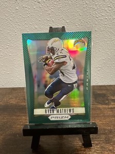 2012 Panini Prizm Prizms Green Chargers Football Card #161 Ryan Mathews