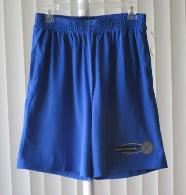 Gold's Gym Shorts Pockets Mesh Lined Elastic Waist Drawstring Blue Medium - Image 1 of 3