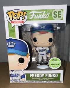 Funko Pop ECCC 2018 Exclusive Freddy Funko Baseball White Uniform 1000 LE DMGD - Picture 1 of 7