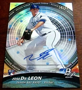 2017 Bowman Platinum Jose De Leon RC AUTO #RR-JDL SSP /50 Mint - Picture 1 of 2