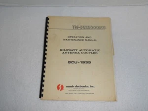 Sunair Electronics GCU-1935 Kilowatt Automatic Antenna Coupler Manual - Picture 1 of 4