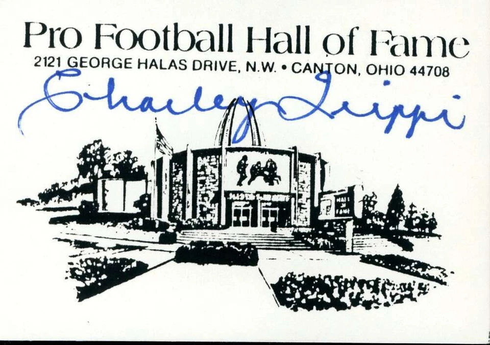 Charley Trippi JSA Coa Signed Hall of Fame Business Card Autograph - Image 1 of 1