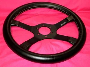 Performance Commint Steering Wheel 36Φ Black Leather Black Spoke F/S - Picture 1 of 10