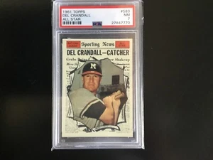 Topps Hi#583 Del Crandall 1961 como PSA 7 casi nuevo - Imagen 1 de 2
