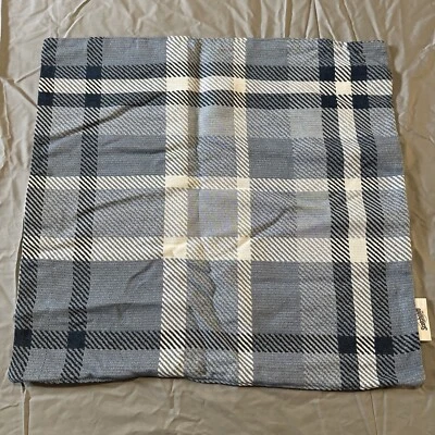 Funda Almohada Astella Scotchguard Cuadros Azul Blanco Interior/Exterior 22x23 Foto 1 de 4