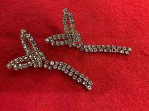 Vintage Dangling Crystal Rhinestone Earrings - Picture 1 of 3