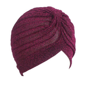 Women Stretch Turban Hat Chemo Cap Hair Loss Flower Head Scarf Muslim Wrap Hat *