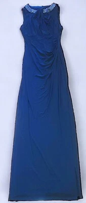 Vestido Jersey Lauren Ralph Lauren Geneva Embellecido Azul Marino Talla 8 Foto 1 de 4