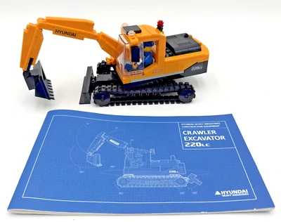 Conjunto de blocos de construção Hyundai escavadeira de esteiras 220LC veículo de construção - Imagem 1 de 4