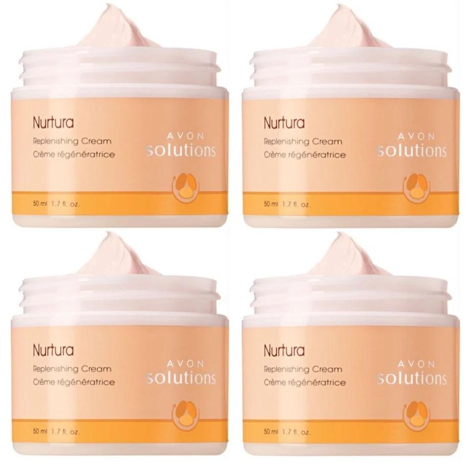 Lot of 4- Avon Solutions Nurtura Replenishing Hydrating Cream 1.7oz Short Supply - image 1 of 1