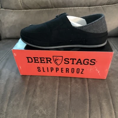Zapatillas sin cordones DEER STAGS para hombre negras Campo punta redonda zapatos 7 M Foto 1 de 2
