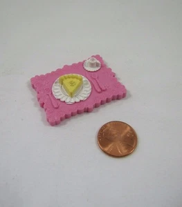 Fisher Price Loving Family Dollhouse Pie Food Tray Pink Table Setting - Picture 1 of 3
