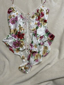 Vintage Victoria’s Secret Floral One Piece Sz Medium  - Picture 1 of 12