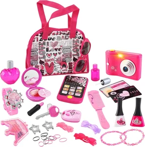 Borsa per Bambine Con Trucco Finto E Accessori Principessa - Kit Completo Con Ma - Foto 1 di 12