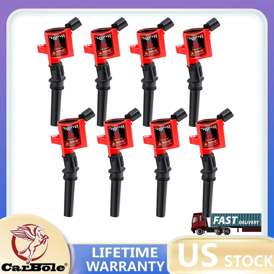 Paquete de 8 bobinas de encendido de rendimiento DG508 para Ford F150 F250 F550 Lincoln 4,6 L 5,4 L Foto 1 de 4