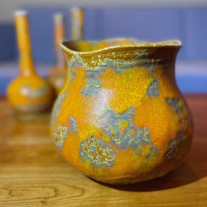 Haeger 3183H Aprox 10 inches wide-mouthed Jardinier = Orange Peel - Picture 1 of 3