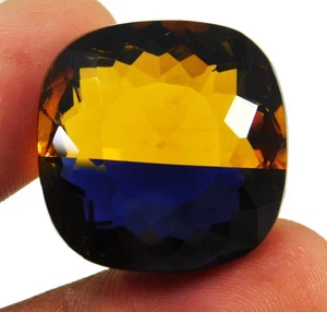 CERTIFIED 56.10 Ct UNHEATED NATURAL BI-COLOR TANZANITE GEMSTONE_FROM TANZANIA - Picture 1 of 11