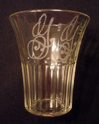 Carnaval Cordial Cristal con Iniciales Grabadas, Vintage Años 60 Feria Estatal Premio Foto 1 de 4