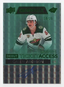 2021-22 Credentials Rookie Debut Ticket Access Auto Green Calen Addison 10/25 - Picture 1 of 1