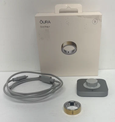 Oura Ring 4 Bluetooth Smart Ring Gold U.S.A. Ring Size 9 JZ90-54216-09 - Image 1 of 4