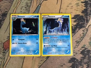 Amaura 25/111 and Aurorus 26/111 Cosmos Holos Promo Set - Picture 1 of 3