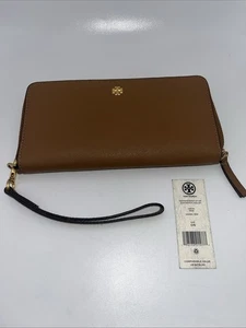 Tory Burch Emerson Muñequera Cremallera Continental Cartera Cuero Mosse Usada en Excelente Condición - Imagen 1 de 12