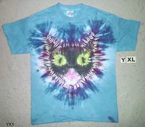 MAGLIETTA NERA PORCELLANA GATTO GIRASOLE TIE DYE BAMBINO - Foto 1 di 5