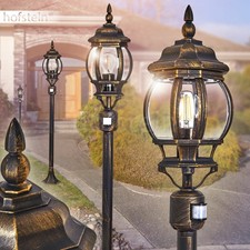 Laterne Wege Poller Garten Lampen klassische Aussen Steh Beleuchtung braun/gold
