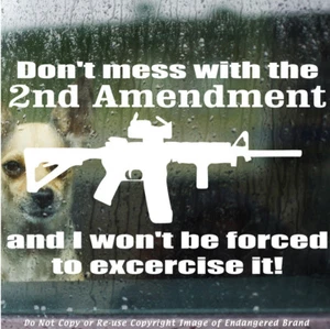 2nd Amendment Leg dich nicht mit NRA Waffen Molan Aufkleber  - Bild 1 von 12